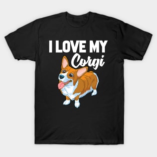 I Love My Corgi T-Shirt Funny Gifts for Men Women Kids T-Shirt